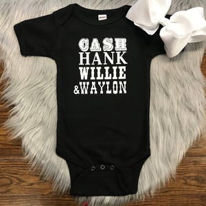 Johnny Cash Shirt Country Baby Clothes Baby Clothes Johnny Cash Onesie Hippie Baby Country Baby Shirt Black