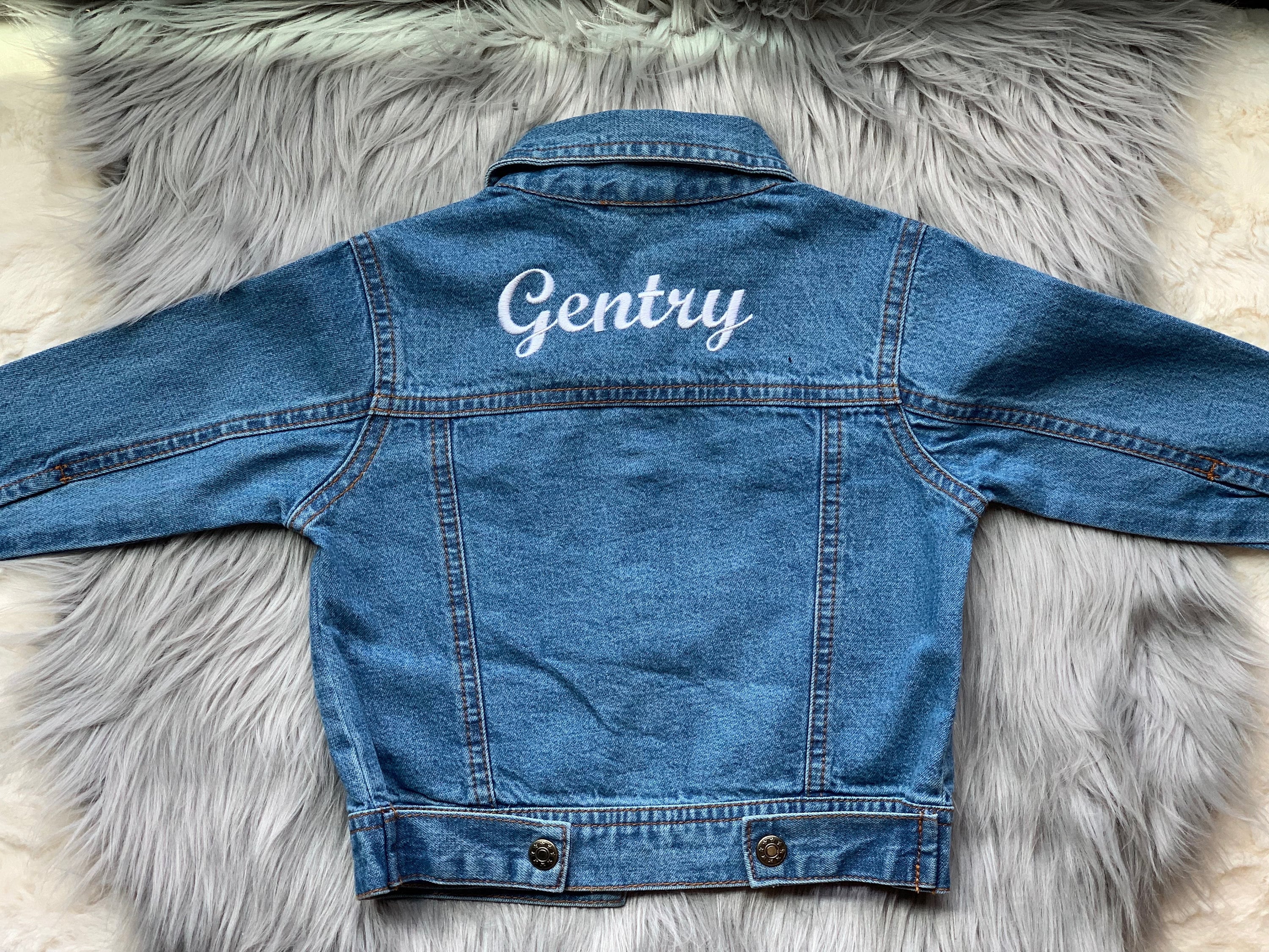 Flower Girl Jean Jacket Personalized Toddler Jacket Etsy