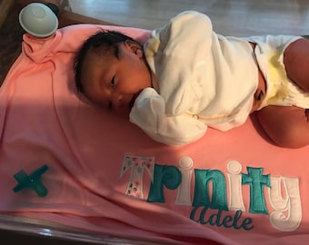 Custom Personalized Baby Blankets: Embroidered Keepsakes for Newborns, Ideal Baby Shower Gifts & Special Moments