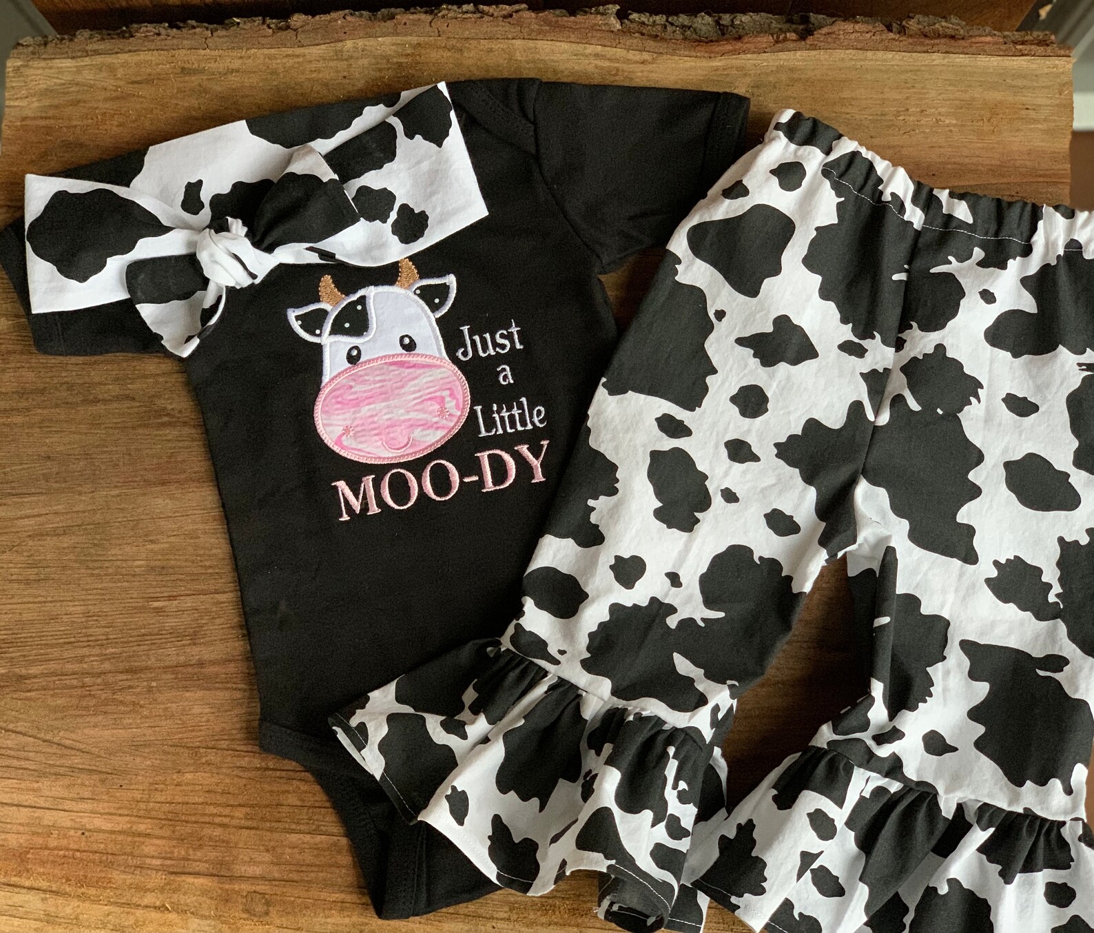 Cow Baby Clothes Cow Baby Stuff Baby Girl Outfit Cowgirl Etsy