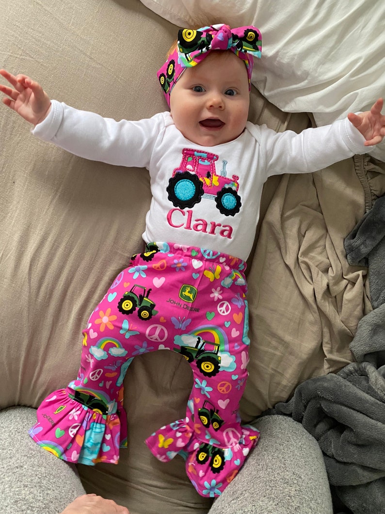 Baby Girl Outfit John Deere Country Baby Clothes Baby Etsy