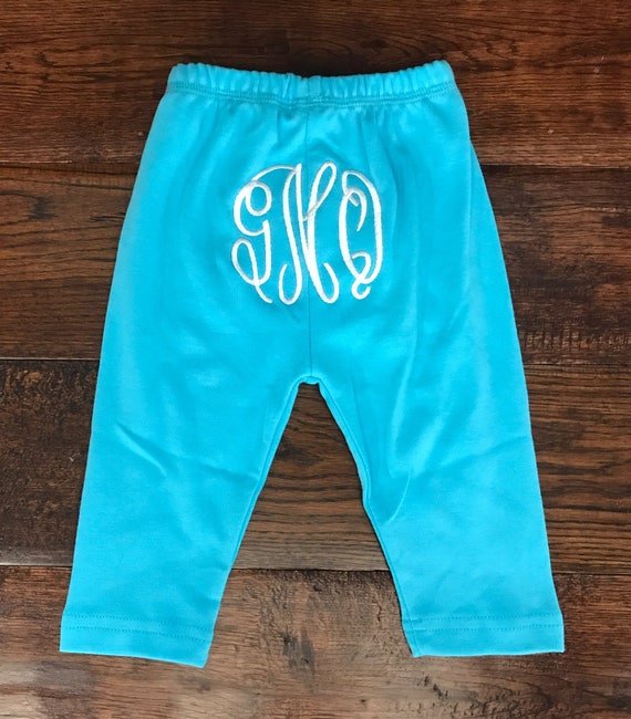 Baby Leggings Monogrammed Baby Leggings Cute Baby Clothes Etsy
