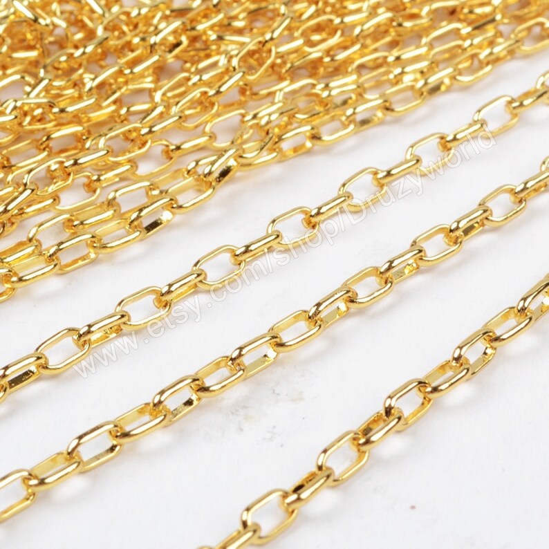 Wholesale 5 Metres Lead Nickel Free Yellow Gold Plated Brass Etsy