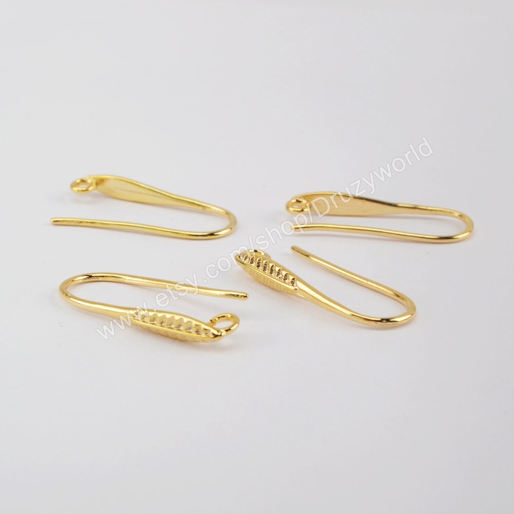 30 Pairs Polish Gold Plated Brass Horseshoe Threader Earrings | Etsy