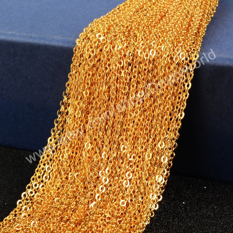 Wholesale 18 Finished Chain Finding 18k Gold Plated Etsy