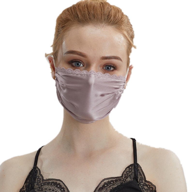 2Pcs Fashion Soft Natural Silk Face Mask Single Layer Thin Etsy