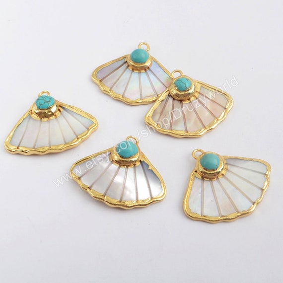 10pcs Plated Natural Keshi Pearl Links Connector Drop Pendants Charms 20~26mm