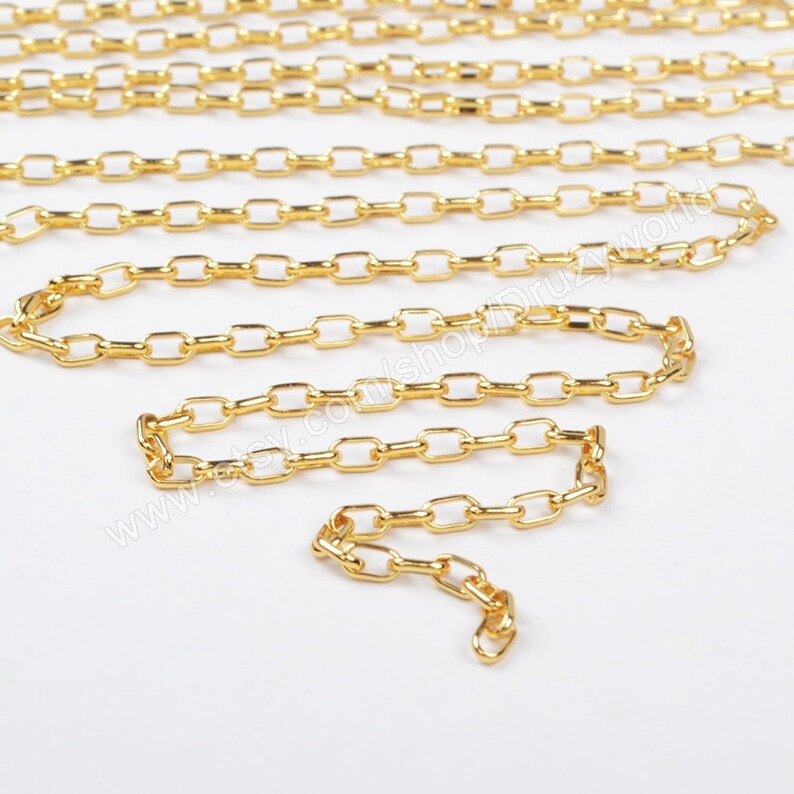 Wholesale 5 Metres Lead Nickel Free Yellow Gold Plated Brass Etsy