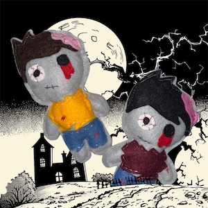 Zombie Doll Toy with Catnip -  Toy for Kitty Cat - Halloween Toy for Cats - Felt Sensory Catnip Silvervine  Toy