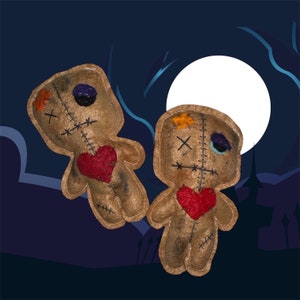Voodoo Doll Toy with Catnip -  Toy for Kitty Cat - Halloween Toy for Cats - Felt Sensory Catnip Silvervine  Toy