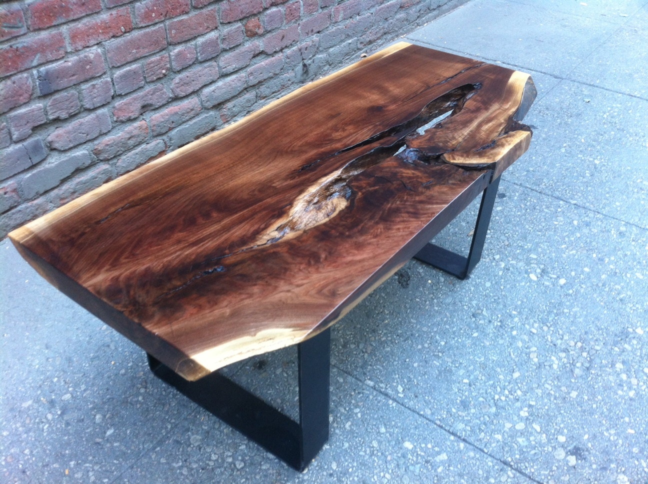 SOLD Gorgeous Live Edge Black Walnut Coffee Table