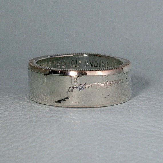 1966 Silver JFK Half Dollar COIN RING USA John Kennedy Size 7-13 1//2 Polished