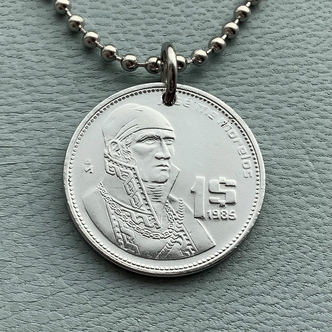 cholos ネックレス　cholos 1984 to 1987 Mexican General Jose Morelos Coin Pendant