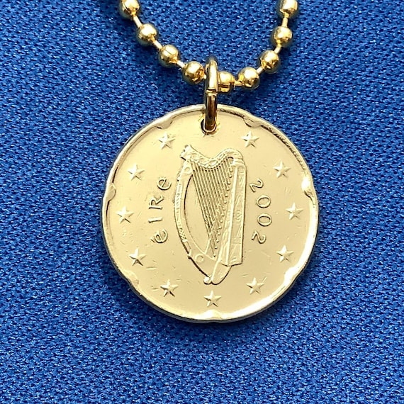 アイルランドのハープコインペンダントネックレス、2002年から2024年 