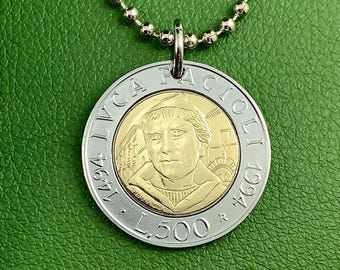 イタリア 500リラ 1994年 ルカ・パチオーリ イタリア コイン 500 リラ ルカ パチョーリ |サンセポルクロ