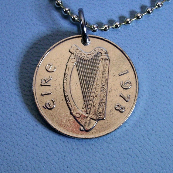Irish Harp Coin Pendant 1969 to 1986 
