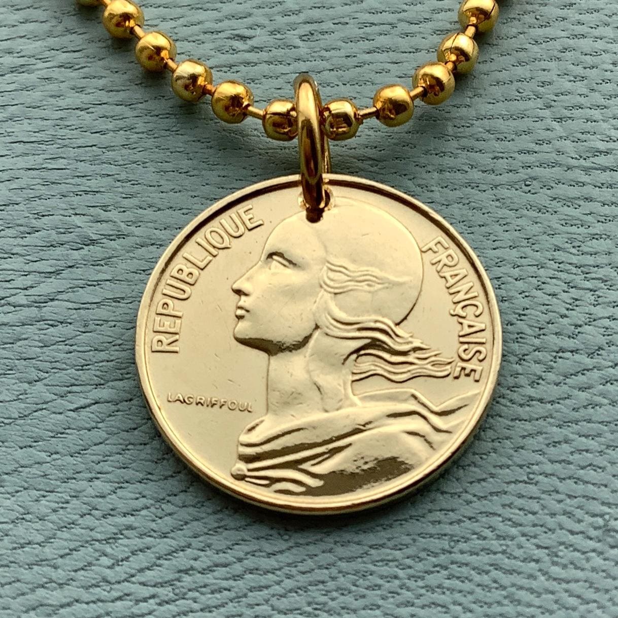 Republique francaise gold coin necklace - Etsy 日本