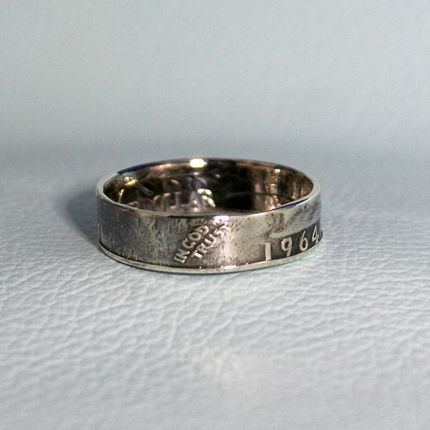 1964 Silver Coin Ring Washington Quarter Dollar Size Etsy