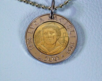 イタリア コイン 500 リラ ルカ パチョーリ |サンセポルクロ