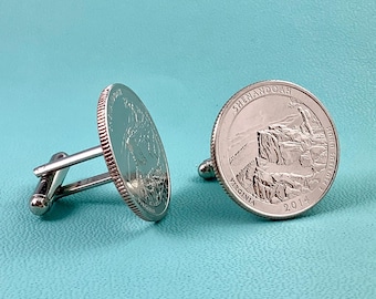 2014 Virginia Shenandoah Coin Cufflinks - Quarter Dollar VA National Park