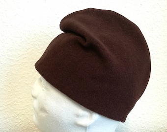 Phrygian cap made of brown wool fabric.
