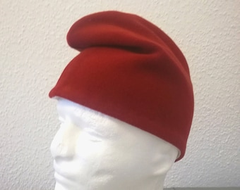 Custom phrygian cap made of wool fabric.