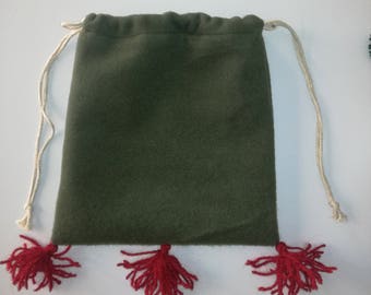 Purse for medieval re-enactment made in wool fabric