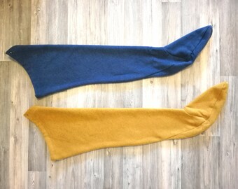 Two color chausses made of wool fabric for medieval re-enactment.