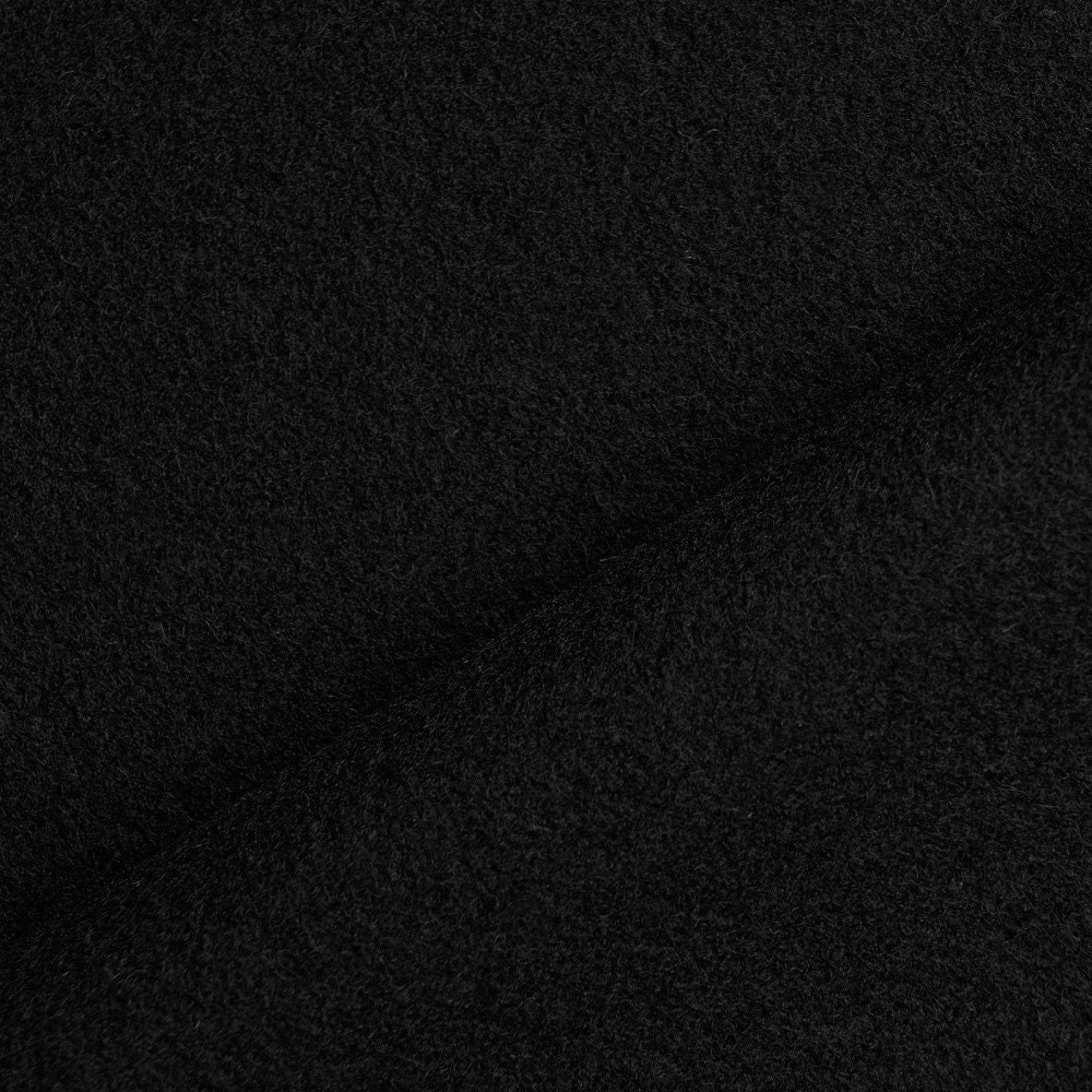 100% pure wool fabric in black color. | Etsy