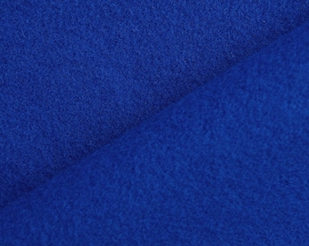 100% pure wool fabric in royal blue color.