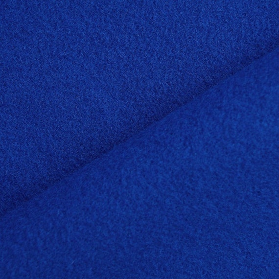 100% pure wool fabric in royal blue color. | Etsy
