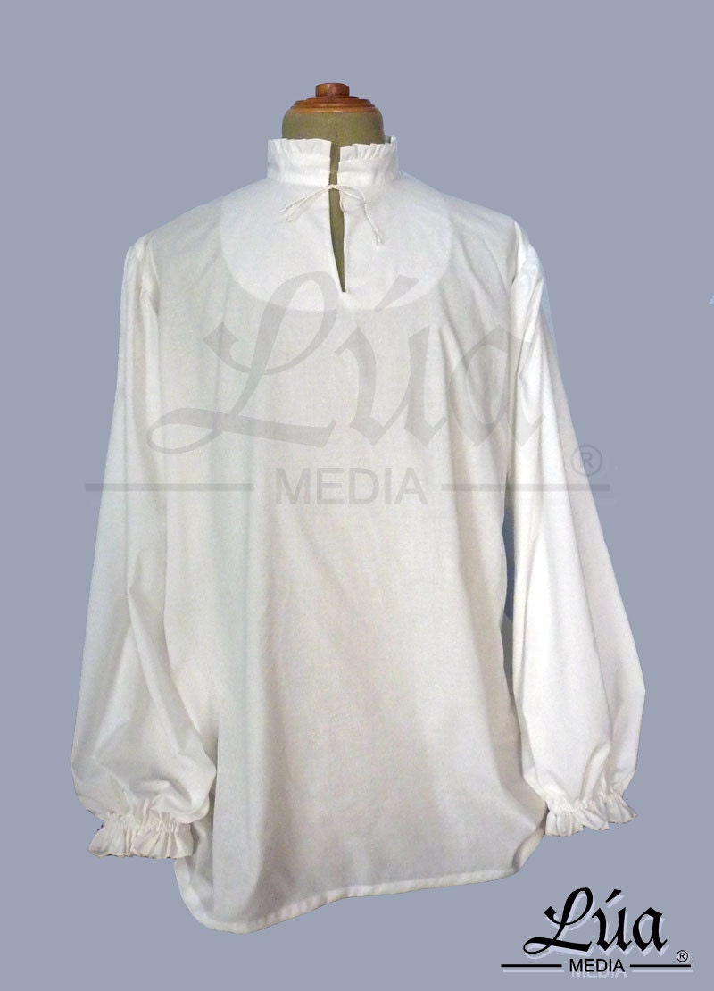 Ruffled renaissance shirt made of linen fabric for 16th | Etsy