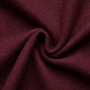 Walkloden - Panno di lana 100% naturale color rosso vino.