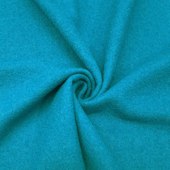 Walkloden 100% Pure Wool Fabric in Turquoise Blue