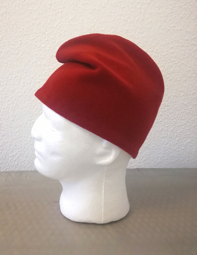 Phrygian cap made of red wool fabric.