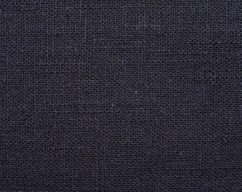 100% natürliches marineblaues Leinen.