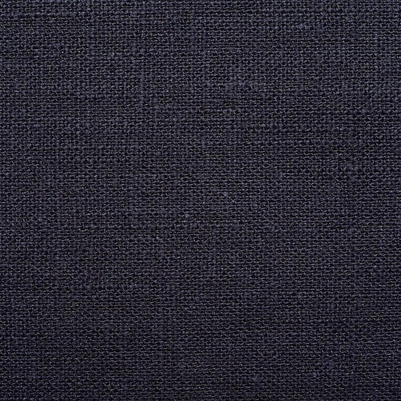 Navy blue linen fabric 100% linen | Etsy