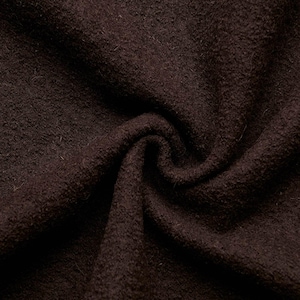 Walkloden - 100% pure wool fabric in chocolate brown color.