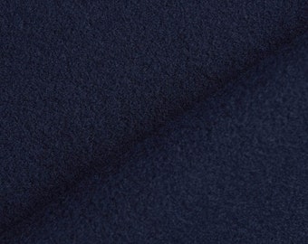 100% pure wool fabric in navy blue color.