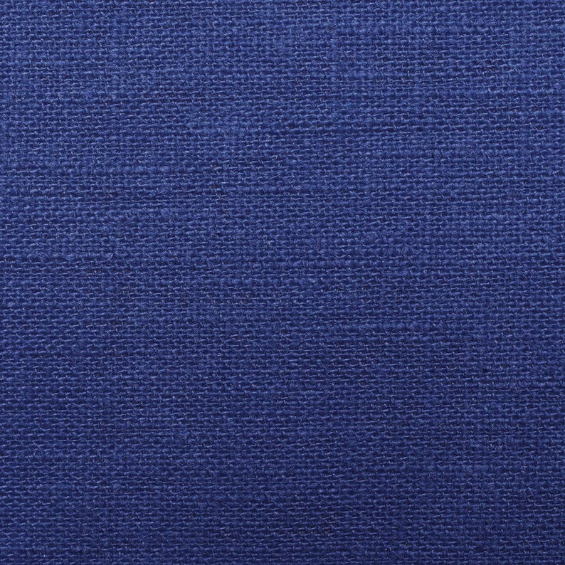 Royal blue linen fabric 100 linen Etsy