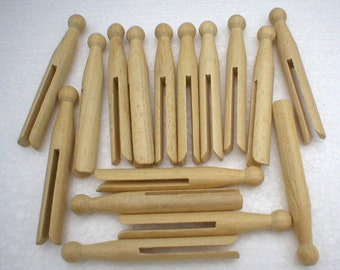 Confezione da 6 mollette in legno.