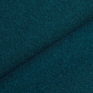 Tissu en laine 100% naturelle bleu pétrole.