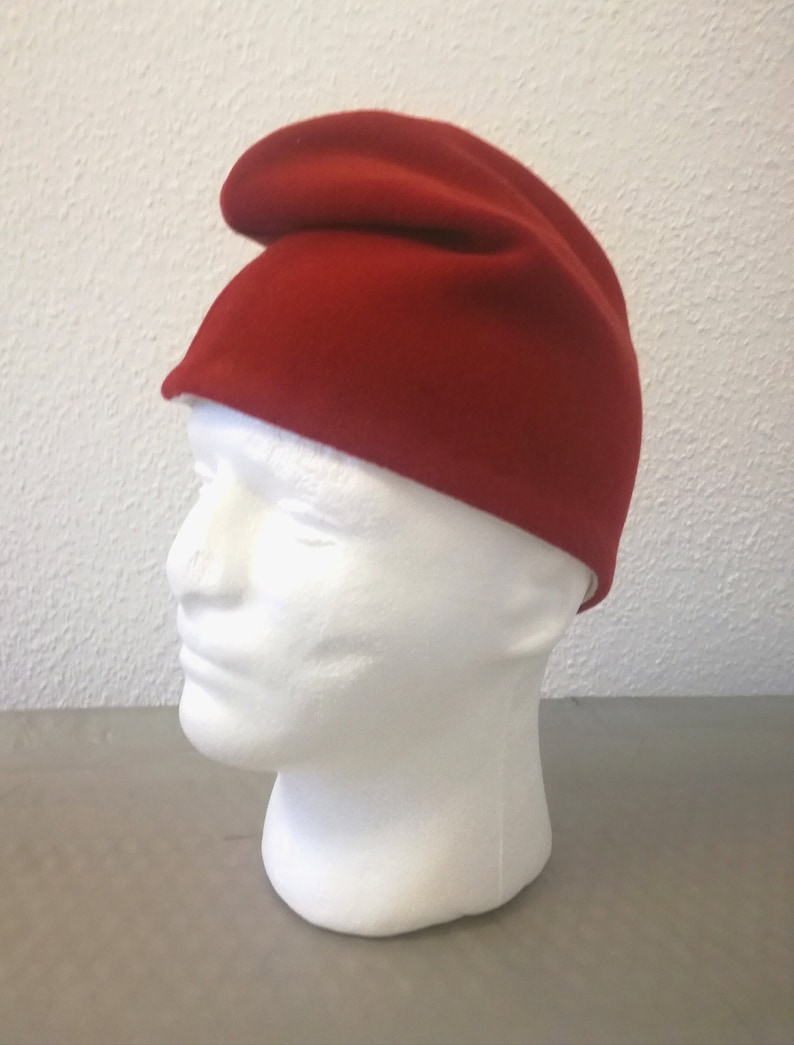Phrygian cap made of red wool fabric.