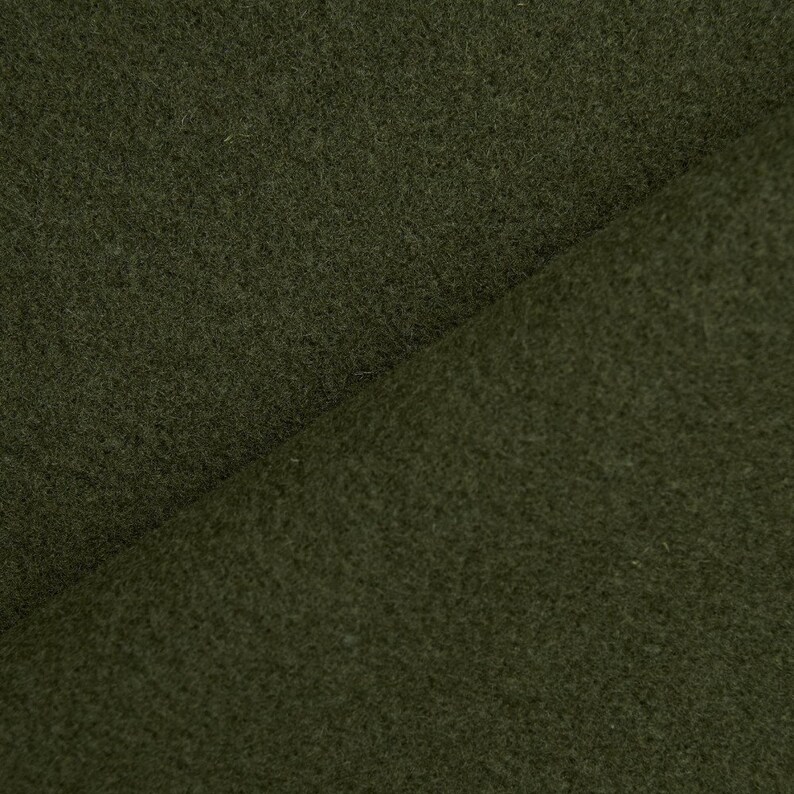 100 Pure Wool Fabric in Olive Green Color. Etsy