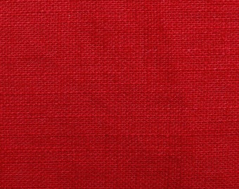 100 % natürliches rotes Leinen