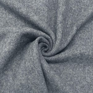 Walkloden - Tissu 100% laine naturelle gris.