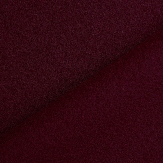100 Pure Wool Fabric in Wine Color. Etsy