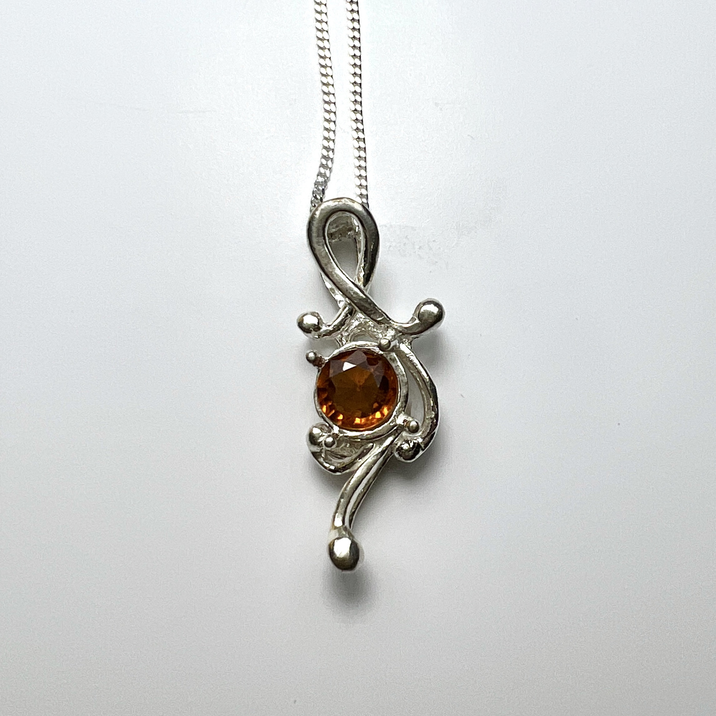 認定天然ヘソナイト シナモンオレンジガーネット 925 シルバー 9ct 14k 