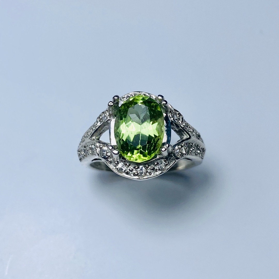 Certified Natural Green Peridot Chrysolite Sterling 925 Silver 9ct 14ct ...