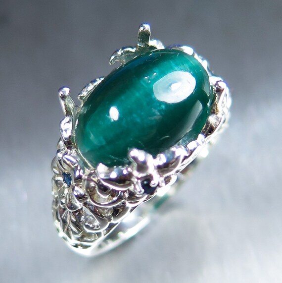 アクセサリー cats-eye Cats Eye Ring/cat Eye Gemstone Ring in Sterling Silver925